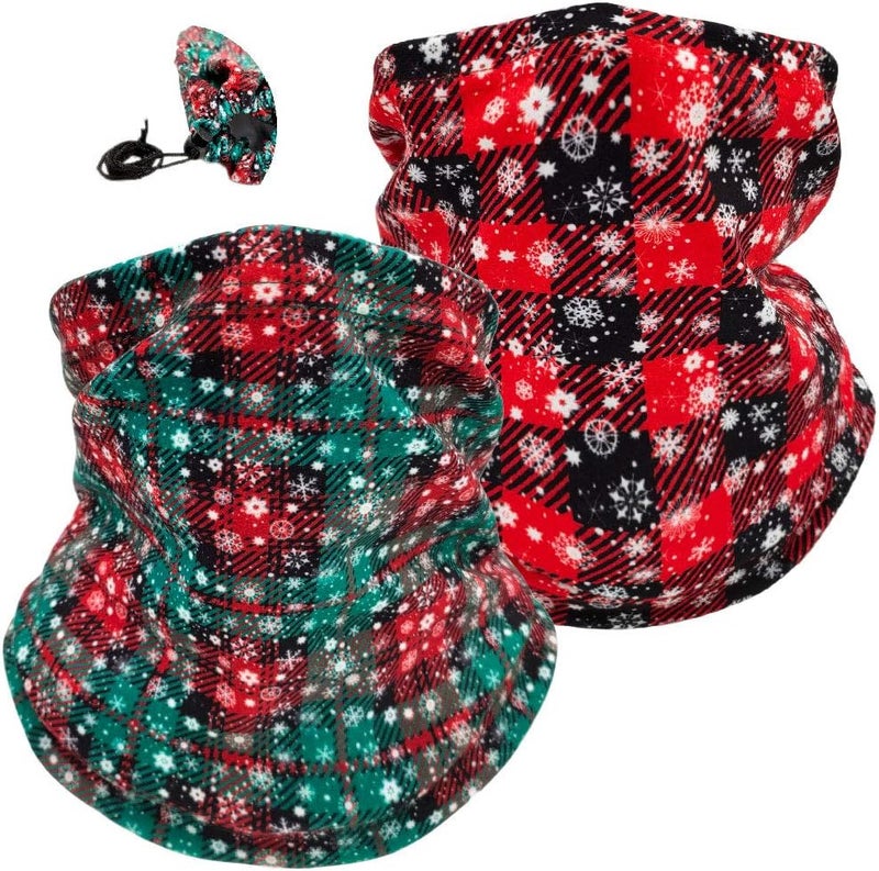 Beurlike 2 Pack Winter Neck Warmer Gaiter Women Men Fleece Warm Windproof Face Scarf Cover Ski Mask for Cold Weather - Image 1